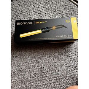 bio ionic‎ gold pro 1 Inch Styling Iron Curling Wand Brand New